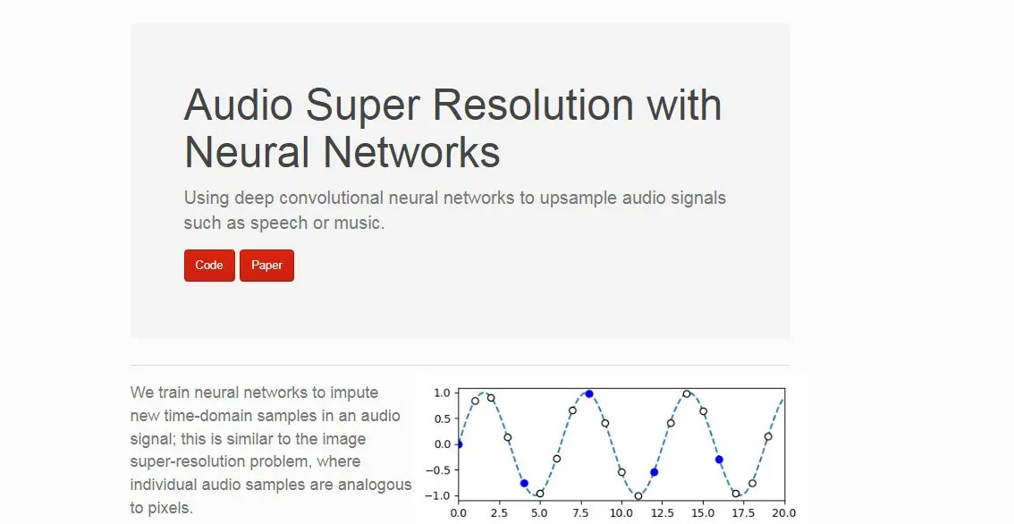 Audio Super Resolution
