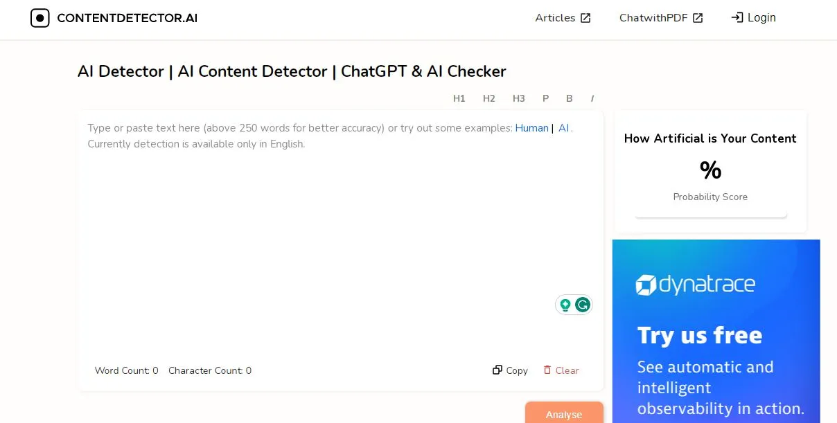 Content Detector AI