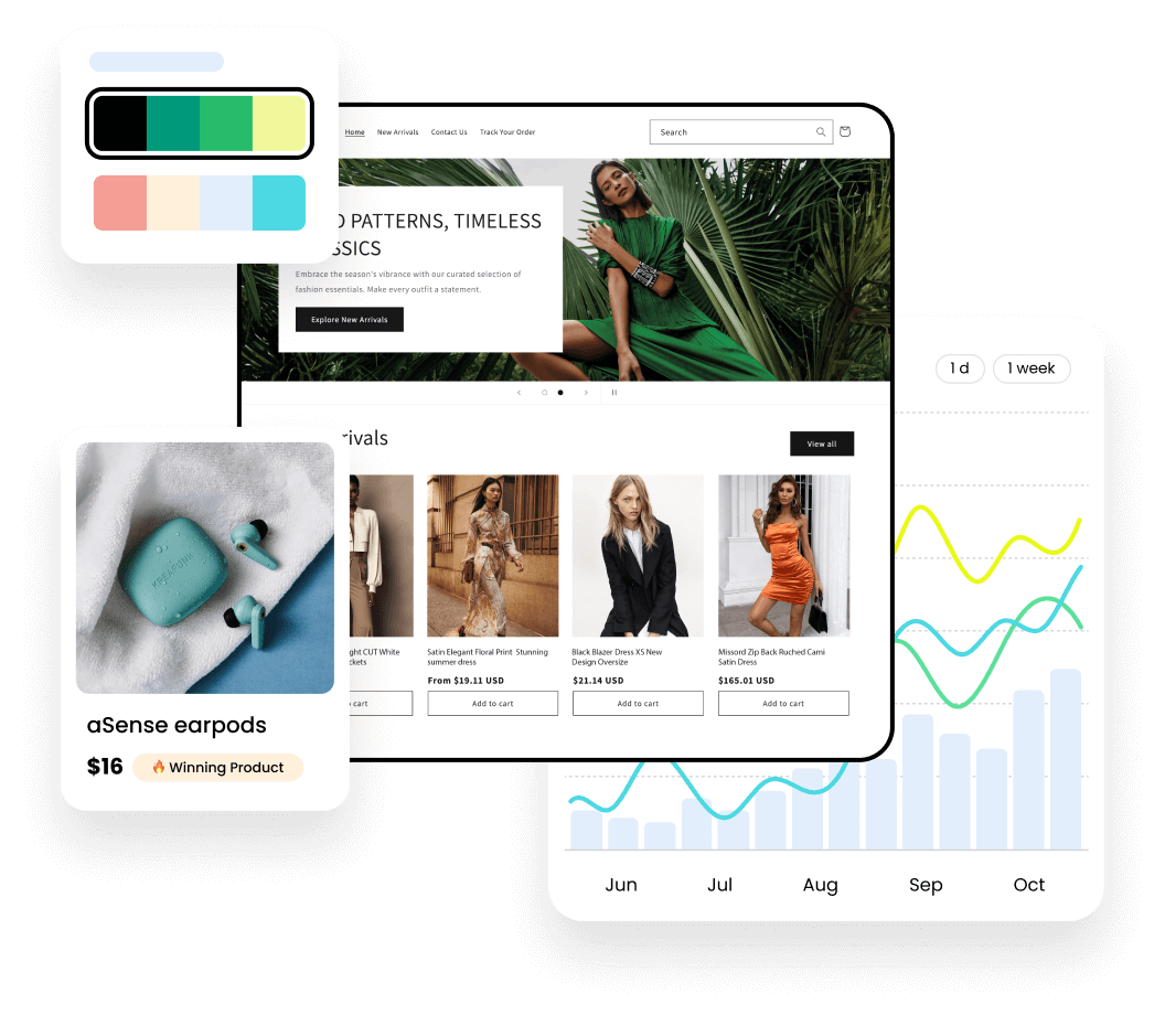 Example Shopify dropshipping store generated by BuildYourStore